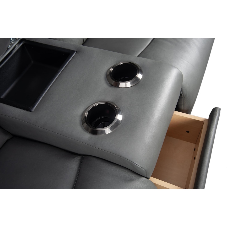 apollo power leather reclining console loveseat   