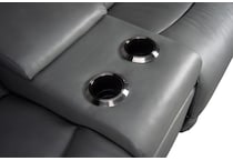 apollo power leather reclining console loveseat   