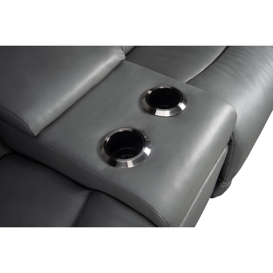 apollo power leather reclining console loveseat   