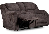 aramis brown power reclining loveseat   