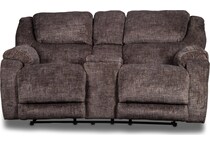 aramis brown reclining loveseat   