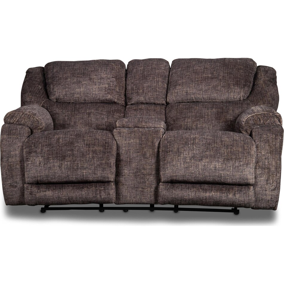 aramis brown reclining loveseat   