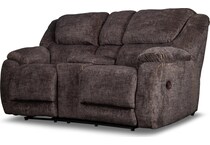 aramis brown reclining loveseat   
