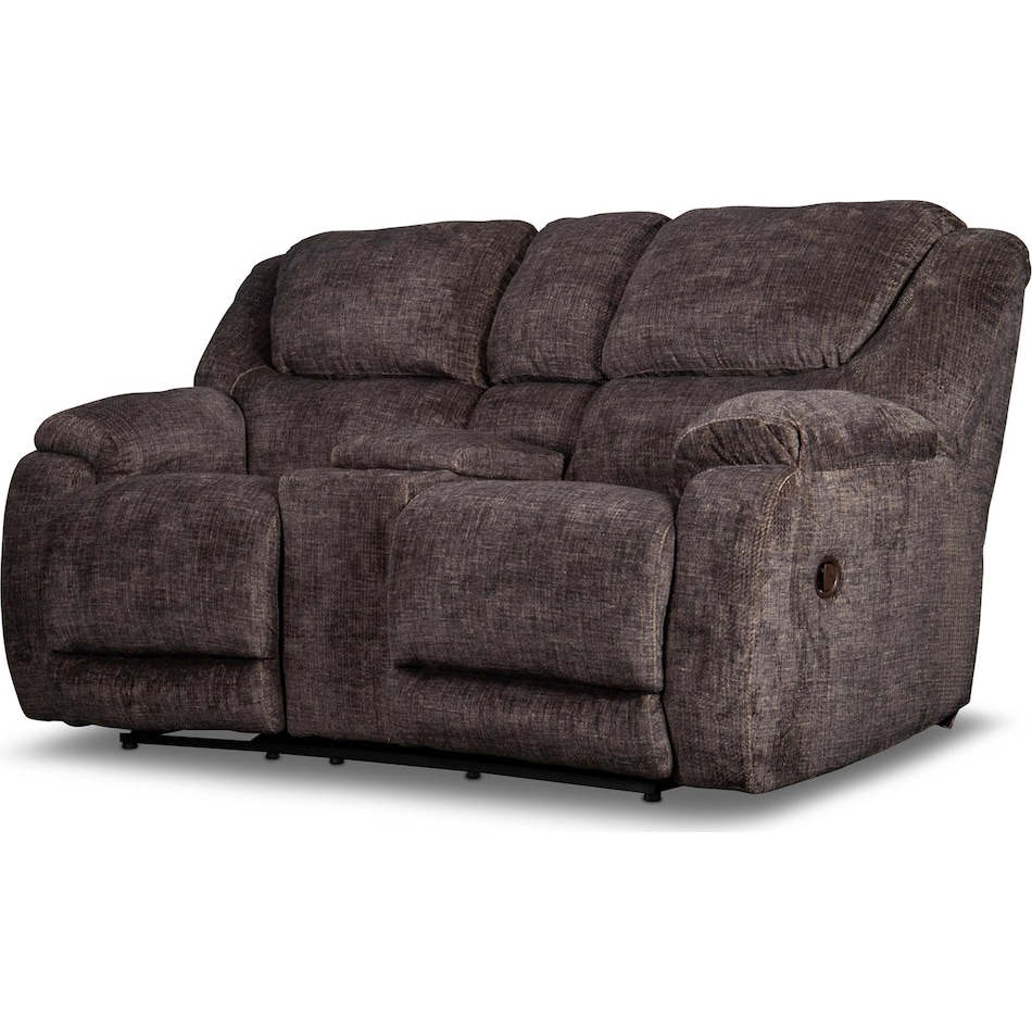 aramis brown reclining loveseat   