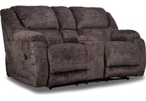 aramis brown reclining loveseat   