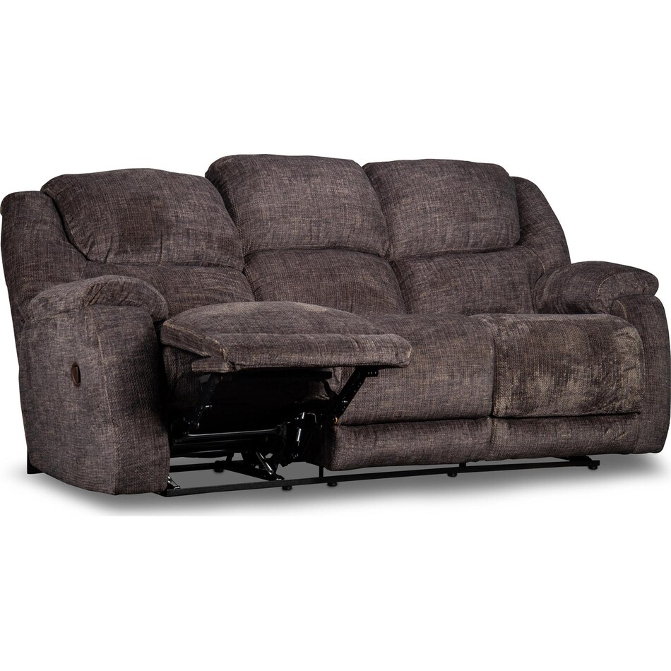 aramis brown reclining sofa   