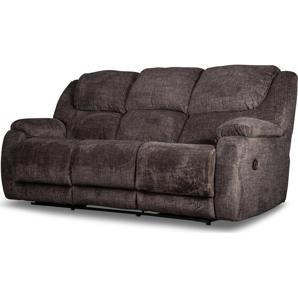 aramis brown reclining sofa   