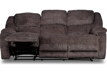 aramis brown reclining sofa   