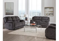 aramis dark brown reclining loveseat   
