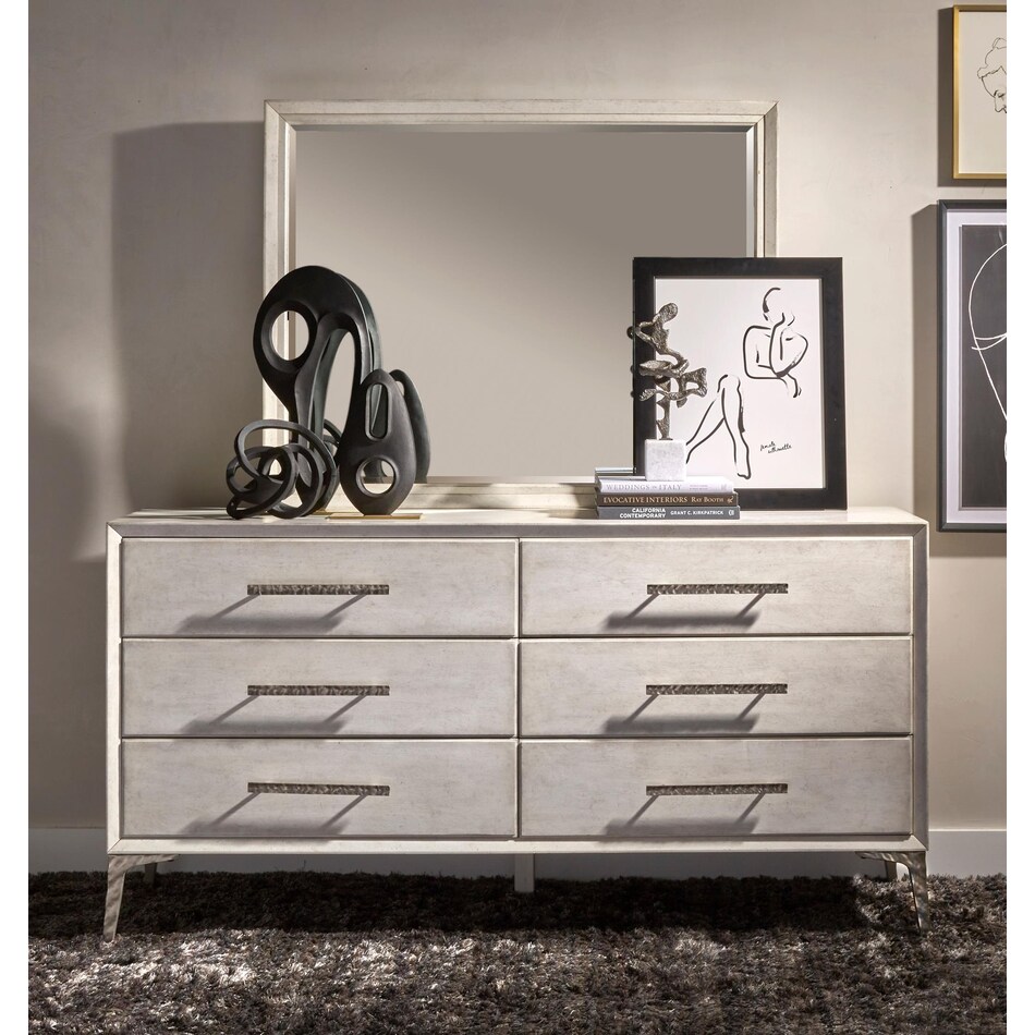 arendal pearl white mirror   