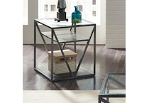 arista cobblestone brown with gray dusty wax hand up end table   