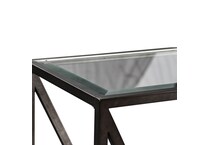 arista cobblestone brown with gray dusty wax hand up end table   