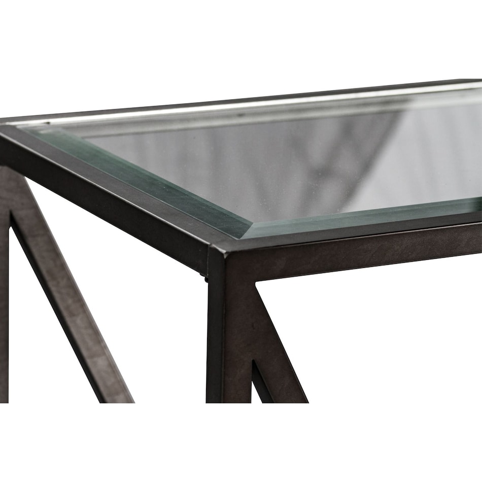 arista cobblestone brown with gray dusty wax hand up end table   