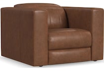 arlen brown power leather recliner   