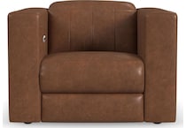 arlen brown power leather recliner   
