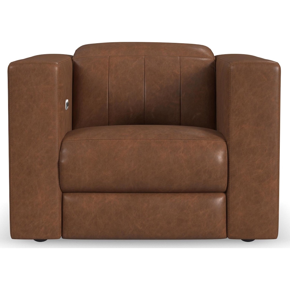 arlen brown power leather recliner   