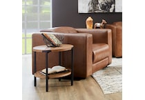 arlen brown power leather recliner   