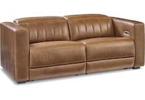 arlen brown power leather reclining sofa   
