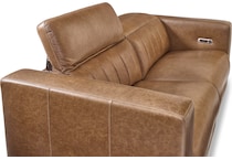 arlen brown power leather reclining sofa   