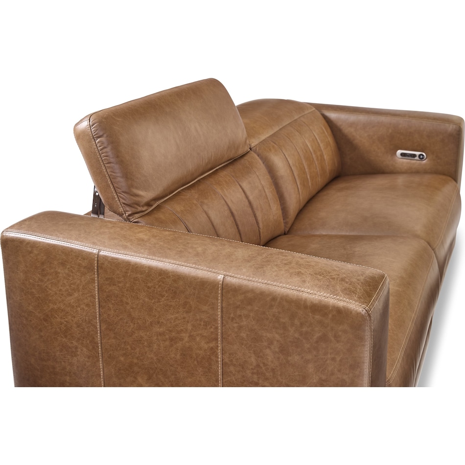 arlen brown power leather reclining sofa   