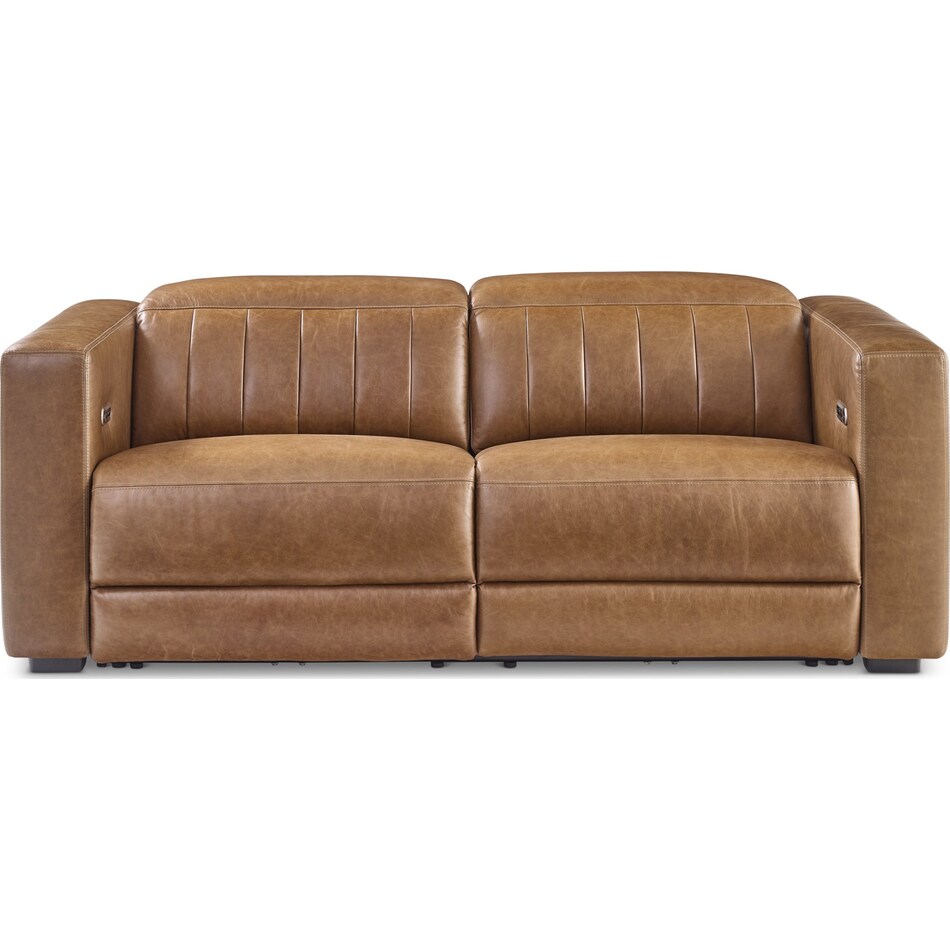 arlen brown power leather reclining sofa   