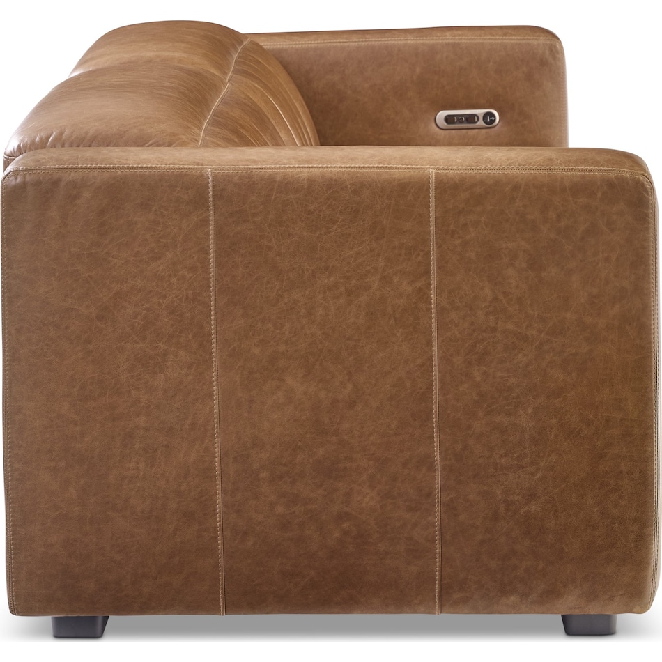 arlen brown power leather reclining sofa   
