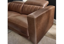 arlen brown power leather reclining sofa   