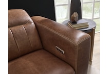 arlen brown power leather reclining sofa   