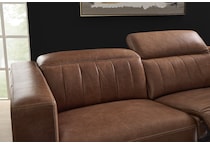 arlen brown power leather reclining sofa   