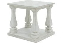 arlendyne antique white end table   