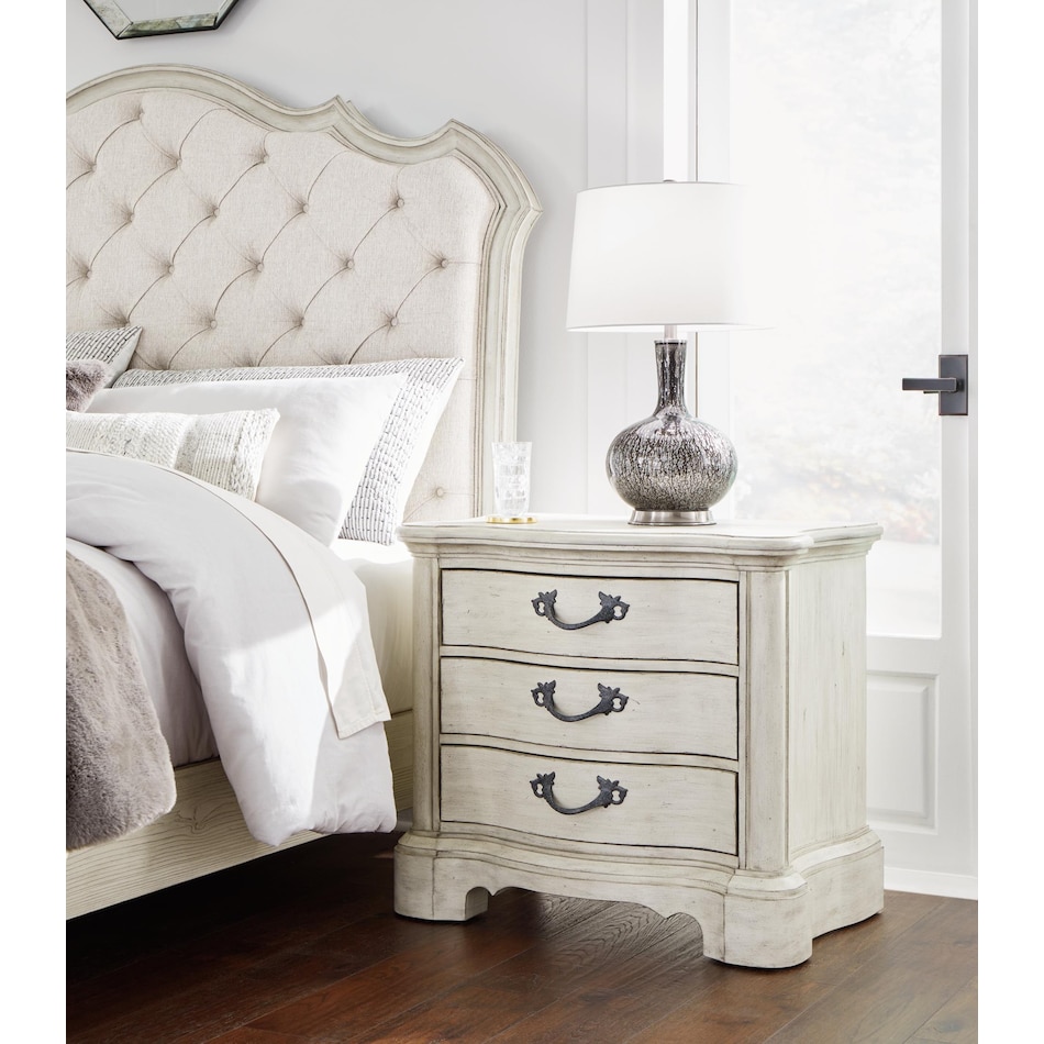 arlendyne antique white nightstand   