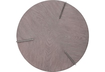 arrow sandstone and satin nickle chairside table   