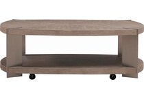 arrow sandstone and satin nickle cocktail table   