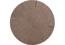 arrow sandstone and satin nickle cocktail table   