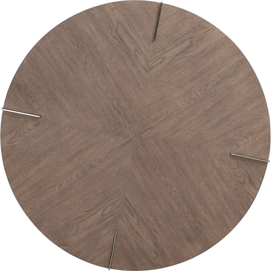 arrow sandstone and satin nickle cocktail table   