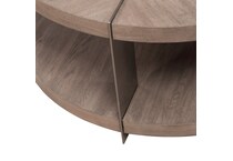arrow sandstone and satin nickle cocktail table   