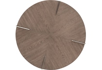 arrow sandstone and satin nickle end table   