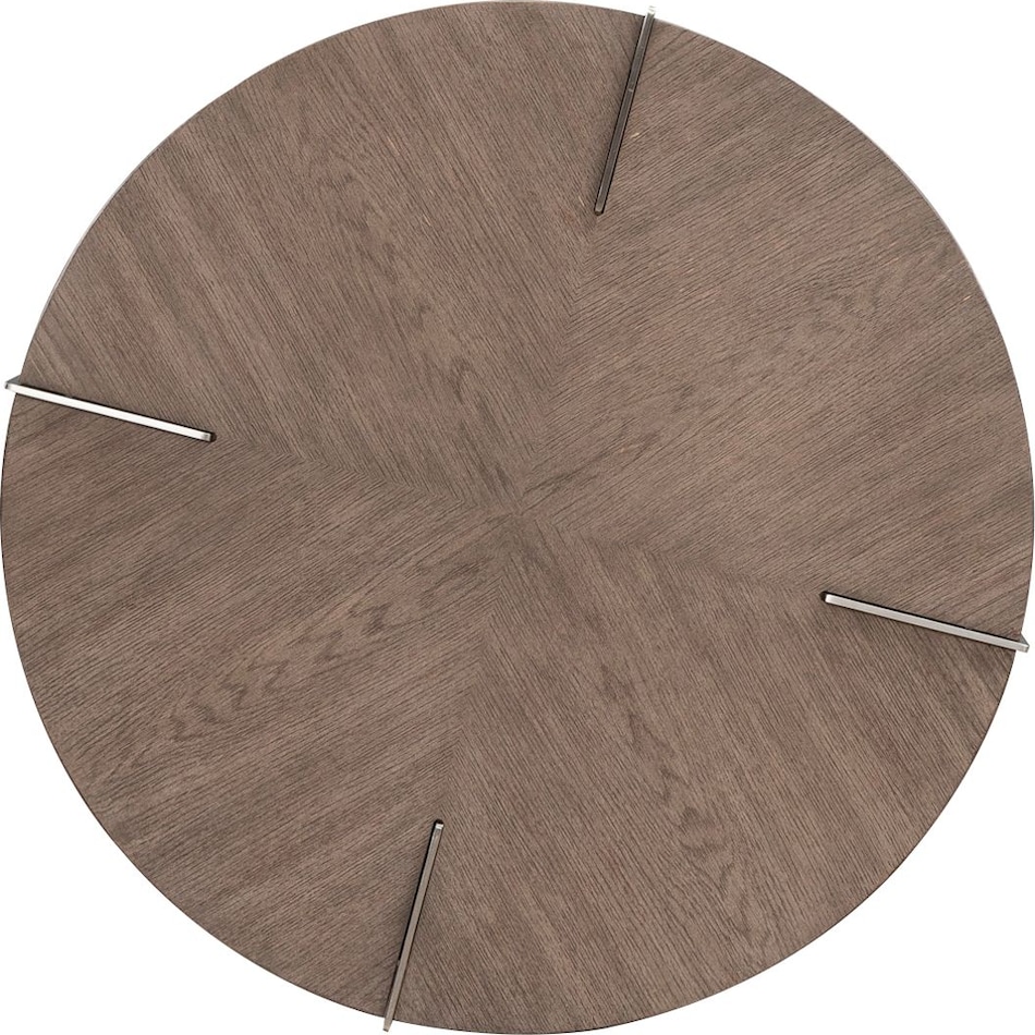 arrow sandstone and satin nickle end table   