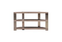 arrow sandstone and satin nickle sofa table   