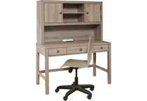 ash creek light birch brown desk chair   