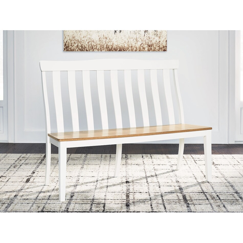 ashbryn white bench   