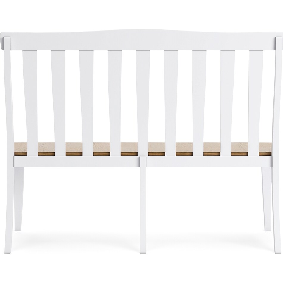 ashbryn white natural bench   