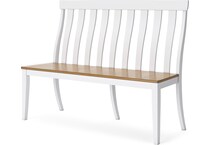 ashbryn white natural bench   