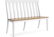 ashbryn white natural bench   