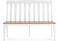 ashbryn white natural bench   