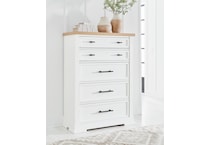 ashbryn white natural chest   