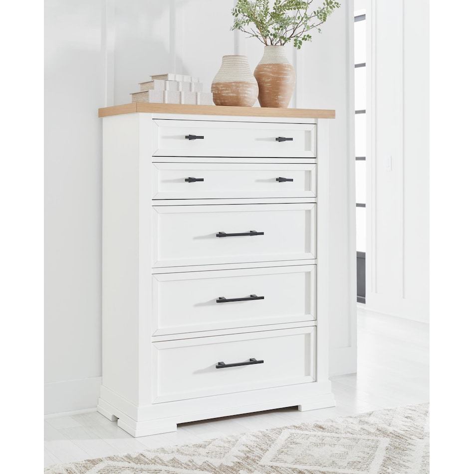 ashbryn white natural chest   