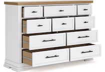 ashbryn white natural dresser   