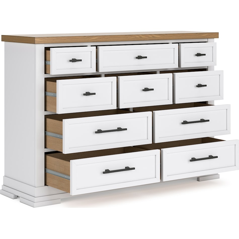 ashbryn white natural dresser   