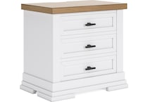 ashbryn white natural nightstand   